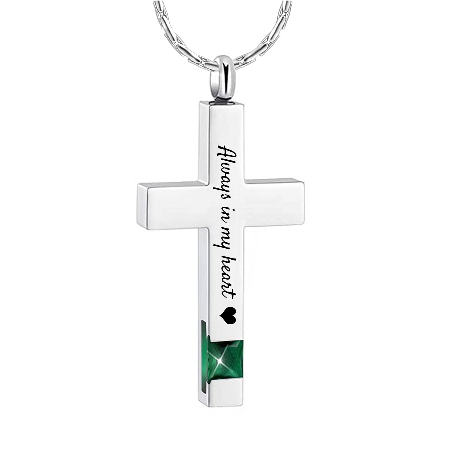 Always in My Heart - Cross Urn Pendant Pet Cremation Jewelry for Ashes ...
