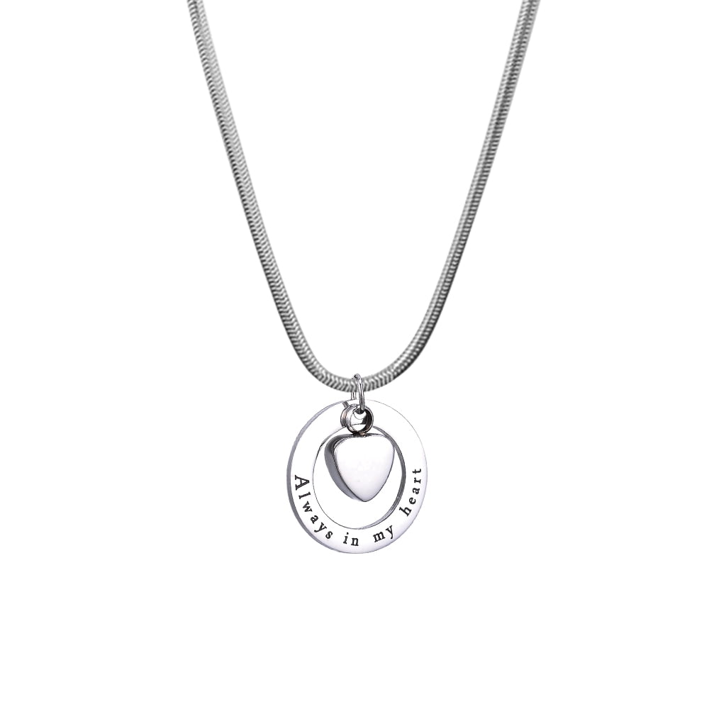 Amazon.com: Dletay Heart Urn Necklace for Ashes Cremation Jewelry with 12  Birthstones Stainless Steel Memorial Pendant Ashes Necklace for Loved  Ones-Silver : Clothing, Shoes & Jewelry