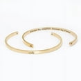 thumbnail image 1 of "Always my daughter…" Adjustable Rose Gold Stainless Steel Cuff Bangle Mother's Day Gift Set, 1 of 10
