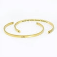 thumbnail image 1 of "Always my mother…" Adjustable Gold Stainless Steel Cuff Bangle Mother's Day Gift Set, 1 of 10