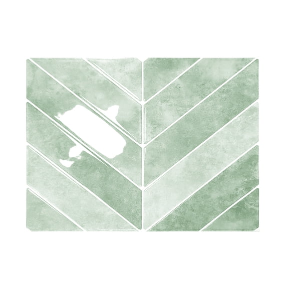 Alwayspon 10 Sheets 3D Wall Tile Stickers Herringbone Peel and Stick Backsplash for Kitchen and Bathroom Decoration