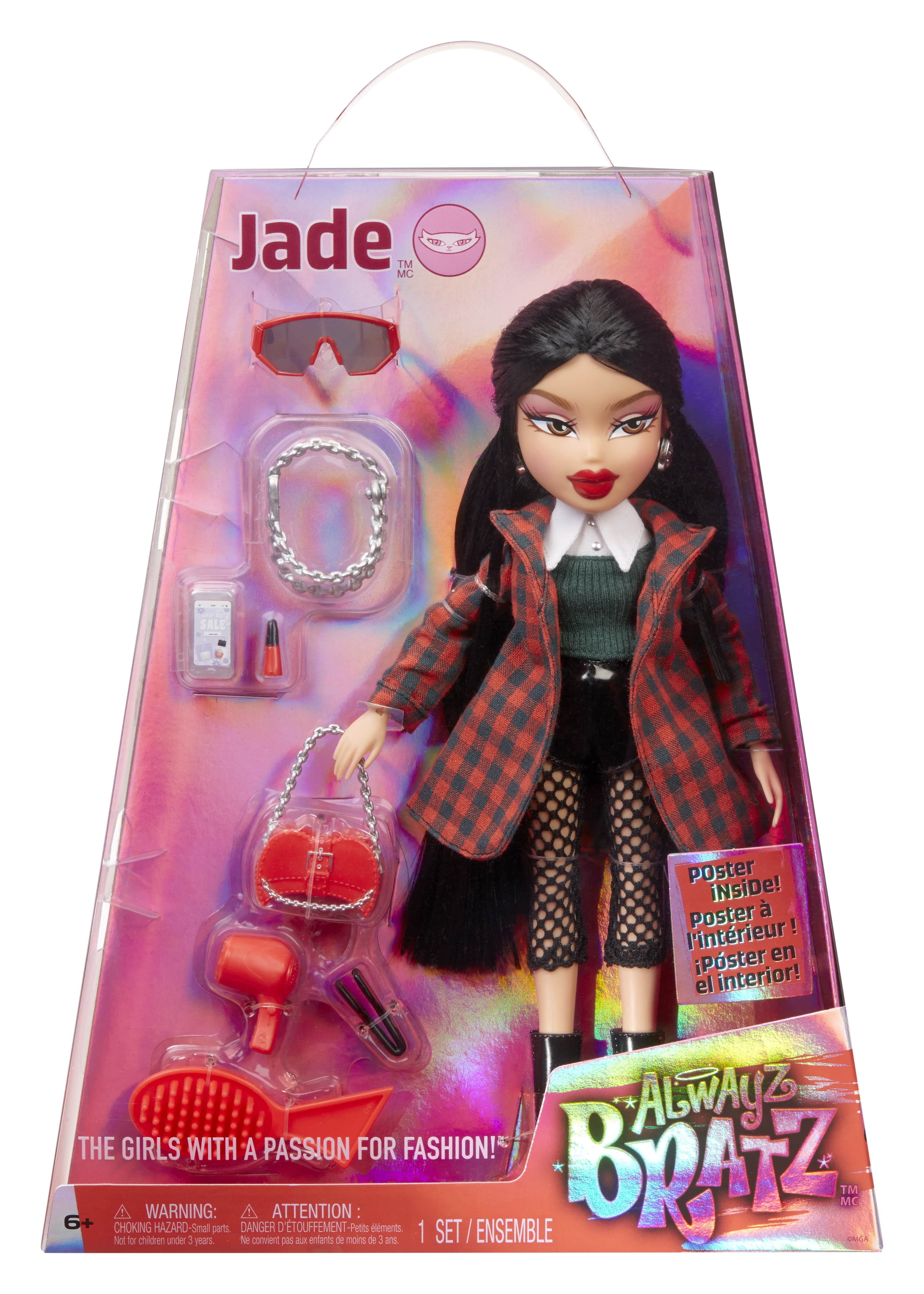 Alwayz Bratz Jade Fashion Doll with 10 Accessories and Poster