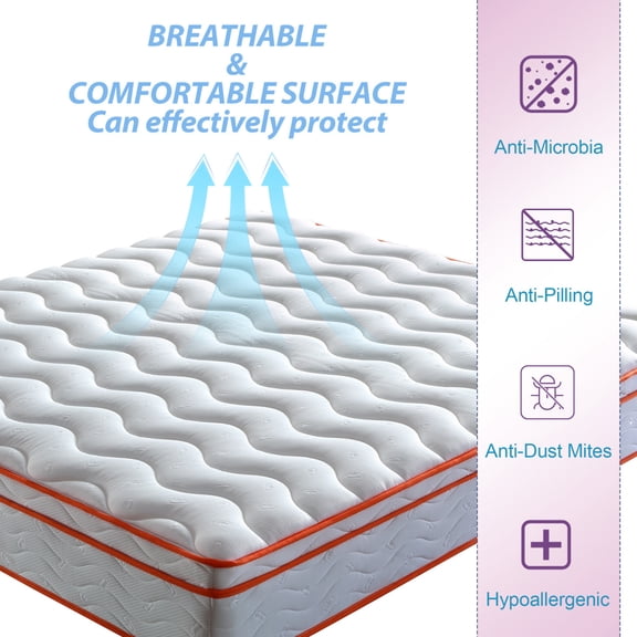 Alwyn Home 12 Inch Medium Hybrid Innerspring Mattress in a Box CertiPUR US Certified Pocket Spring Pressure Relief Motion Isolation