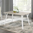 thumbnail image 1 of Alwynn Contemporary Rectangular Dining Table, White and Natural Wood, 1 of 7