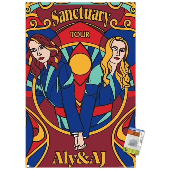 Aly & AJ - Sanctuary Wall Poster with Pushpins, 22.375" x 34"