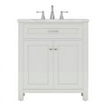 thumbnail image 1 of Alya Bath Norwalk 30" Solid Wood Vanity with Carrera Marble Top in White, 1 of 6