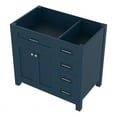 thumbnail image 1 of Alya Bath Norwalk 35"W Wood Drawer Vanity with No Top in Blue Finish, 1 of 3