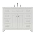 thumbnail image 1 of Alya Bath Norwalk 42" Solid Wood Vanity with Carrera Marble Top in White, 1 of 6
