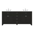 thumbnail image 1 of Alya Bath Norwalk 72" Wood Double Vanity with Carrera Marble Top in Espresso, 1 of 6