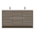 thumbnail image 1 of Alya Bath Sortino 60" Wood Double Bathroom Vanity with Acrylic Sink in Gray, 1 of 7