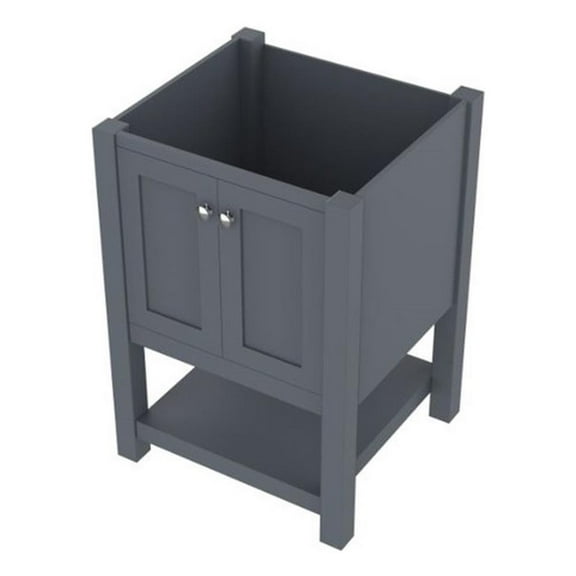Alya Bath Wilmington 23"W Wood Vanity with No Top in Gray Finish