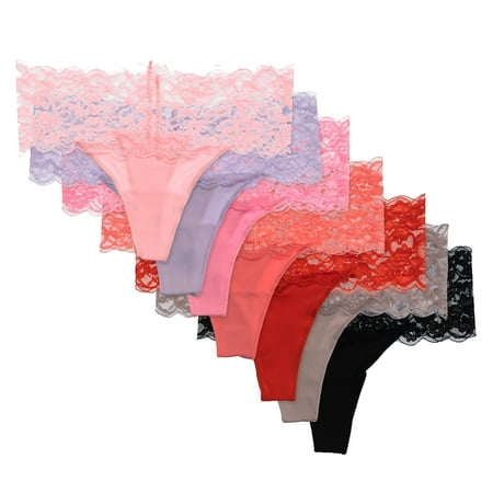 Alyce Intimates Women’s Lace Bikini Underwear Set Assorted, XL, 7 Pack