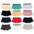 thumbnail image 1 of Alyce Ives Intimates 95% Cotton Boyshort Panties for Women, Darker Colors, 1X, 12 Pack, 1 of 14