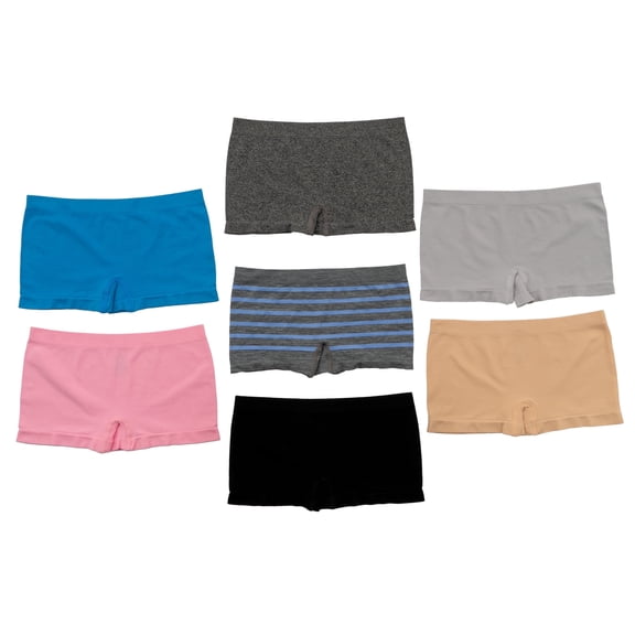 Alyce Ives Intimates Boy Shorts Underwear for Women Seamless & No Show Womens Underwear, XL 7 pcs