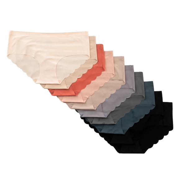 Alyce Ives Intimates Cheeky Bikini Women’s Panties Seamless Underwear No Show Panties for Women, Small 10 pcs