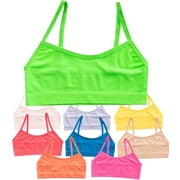 ALYCE IVES INTIMATES Girls Cami Cotton Training Bras, Pastels, S, 10 Pack