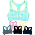 thumbnail image 1 of Alyce Ives Intimates Girls Sports Bra Preteen & Junior Training Bra, L, Plaid Prints & Solids, 6 Pack, 1 of 6