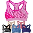 thumbnail image 1 of Alyce Ives Intimates Girls Sports Bra Preteen & Junior Training Bra, S, Sporty Print, 6 Pack, 1 of 6