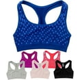 thumbnail image 1 of Alyce Ives Intimates Girls Sports Bra Preteen & Junior Training Bra, XL, Dot Prints & Solids, 6 Pack, 1 of 6