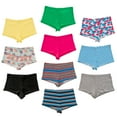 thumbnail image 1 of Alyce Ives Intimates High Waisted Cotton Boyshort, Prints & Solids, M, 10 Pack, 1 of 8