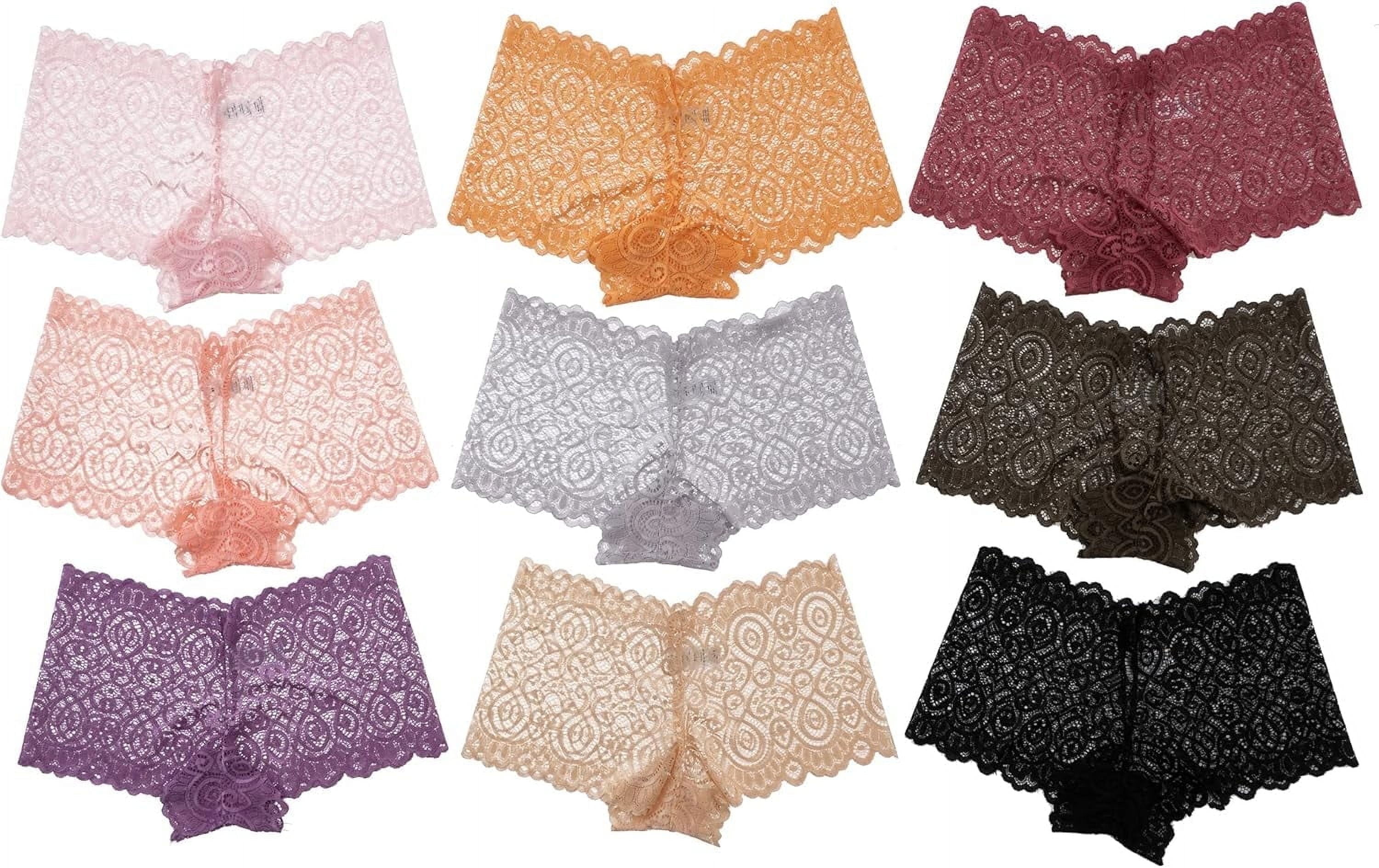 Alyce Ives Intimates Lace Boyshort Panties, Pastels, M, 10 Pack ...