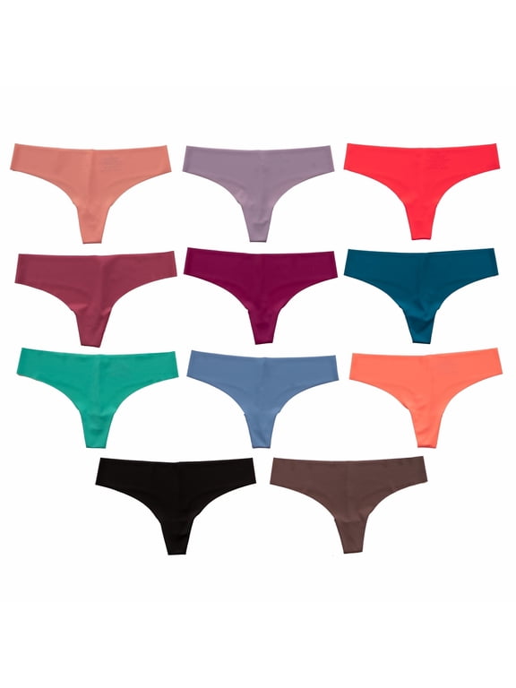 Laser Cut Bikini for Women, M, Assorted, 12 Pack