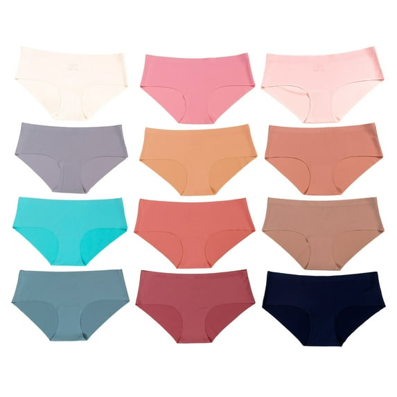 Alyce Ives Intimates Laser Cut Bikini for Women, M, Solids, 12 Pack