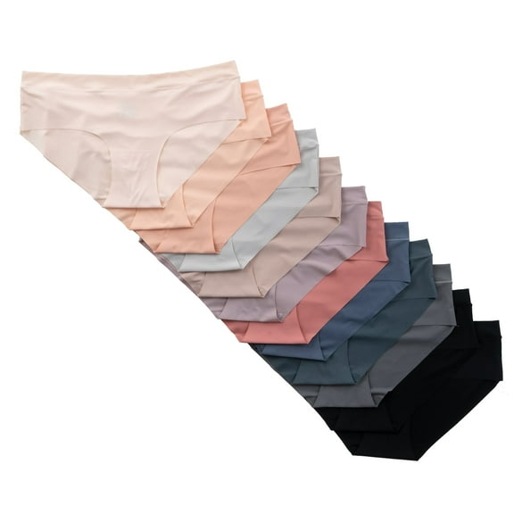 Alyce Ives Intimates Laser Cut Bikini for Women, M, Solids 3, 12 Pack