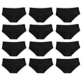 thumbnail image 1 of Alyce Ives Intimates Laser Cut Bikini for Women, S, Black, 12 Pack, 1 of 5