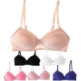 thumbnail image 1 of Alyce Ives Intimates Lightly Padded Bras for Girls, Teens and Petite Women, Lace Edge, 32A, 6 Pack, 1 of 6