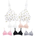 thumbnail image 1 of Alyce Ives Intimates Lightly Padded Bras for Girls, Teens and Petite Women, Solids and Prints, 36A, 6 Pack, 1 of 7