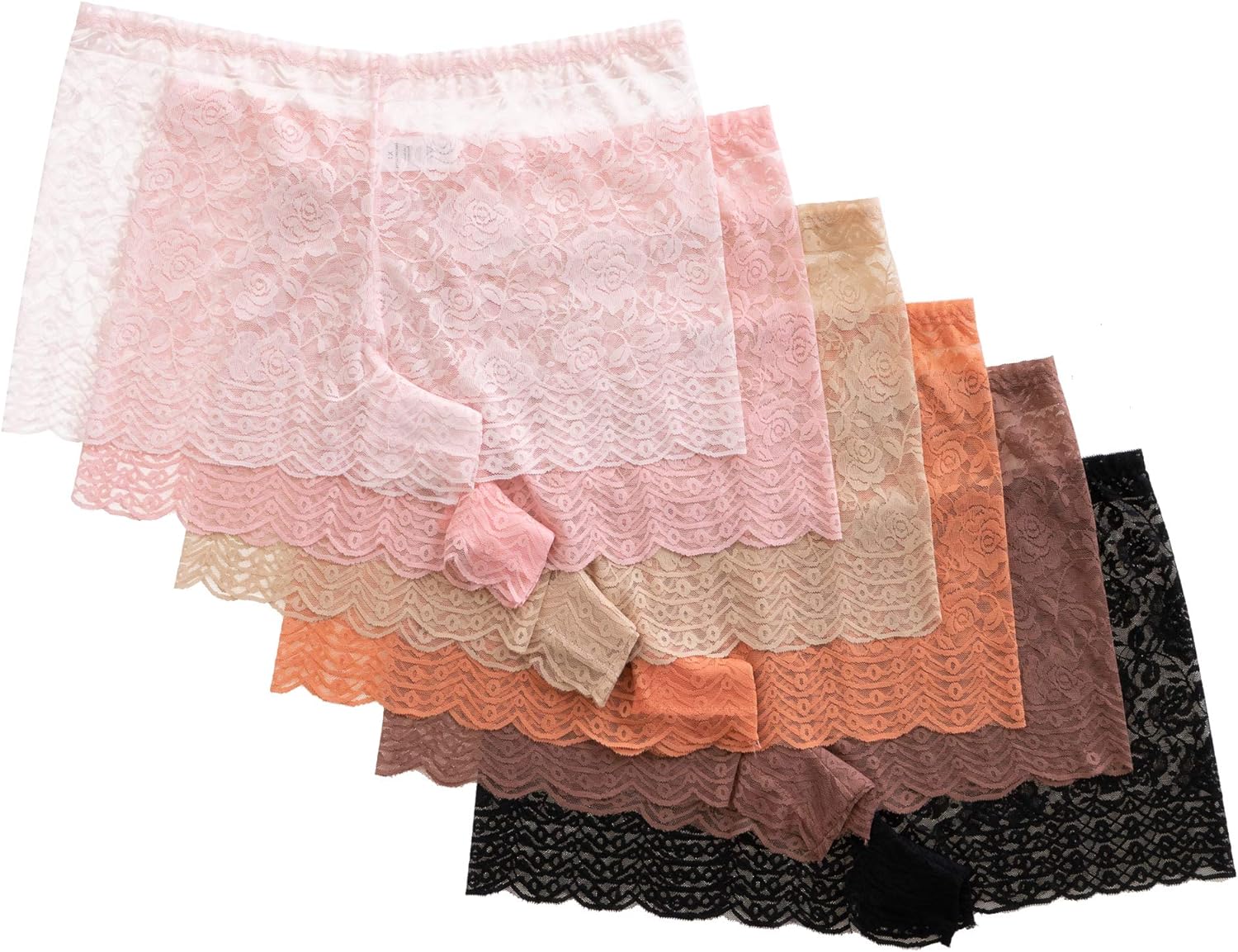 Alyce Ives Intimates Plus Size NoShow Women’s Boyshorts Flowery Lace