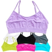 Alyce Ives Intimates Seamless Girls Sports Bra, Pastels, L, 7 Pack