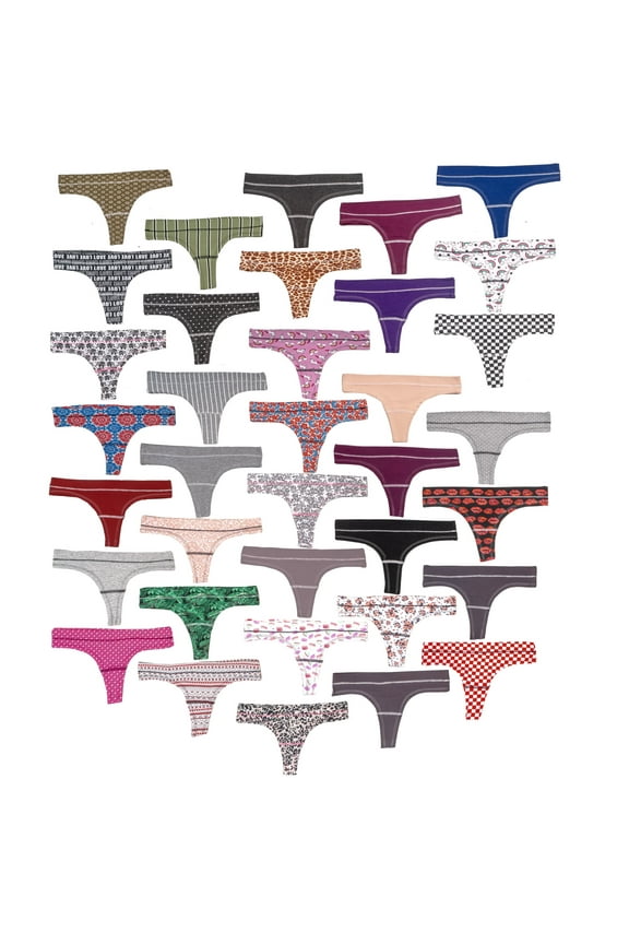 Women’s Cotton Bikini Panties, Assorted, L, 18 Pack