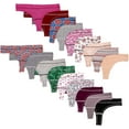 Alyce Ives Intimates Women’s Cotton Thong Panties, Assorted, L, 18 Pack - Walmart.com