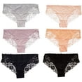 thumbnail image 1 of Alyce Ives Intimates Women’s Lace Bikini, Assorted, L, 6 Pack, 1 of 5
