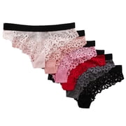 Alyce Ives Intimates Women s Lace Bikini, Elastic Waistband, L, 6 Pack