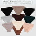 thumbnail image 1 of Alyce Ives Intimates Seamless Bikini Panties, No Show Underwear for Women, Assorted, Small, 10-Pack, 1 of 4