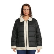 Alyned Together Women's Faux Shearling Puffer Jacket, Sizes S-3X