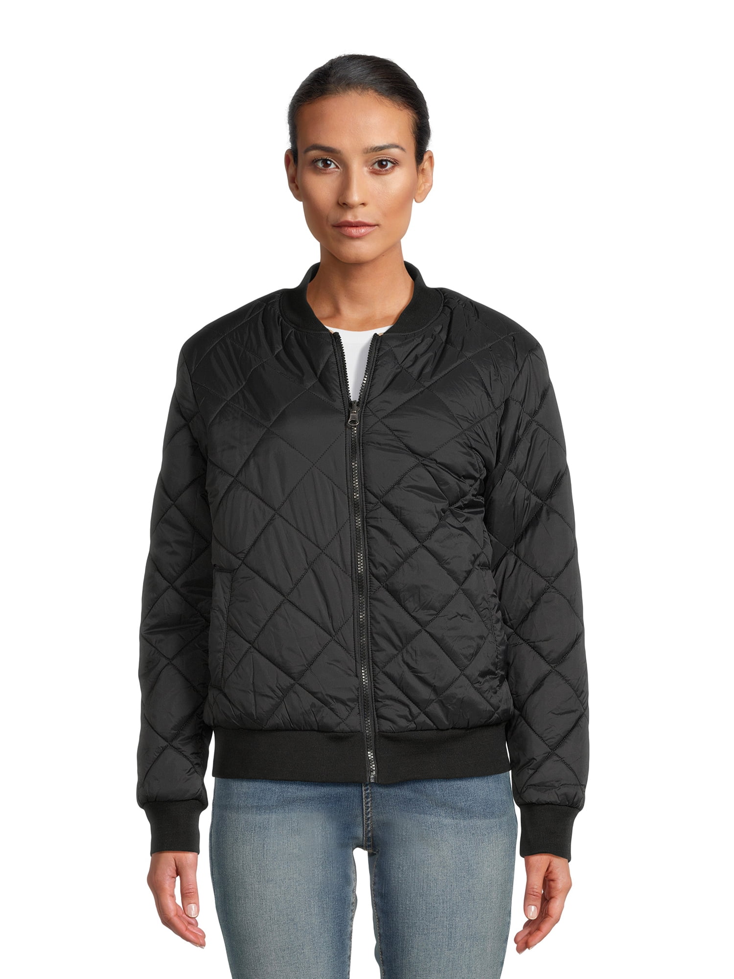 Alyned Together Women's Quilted Reversible Bomber Jacket, Sizes S-3X ...