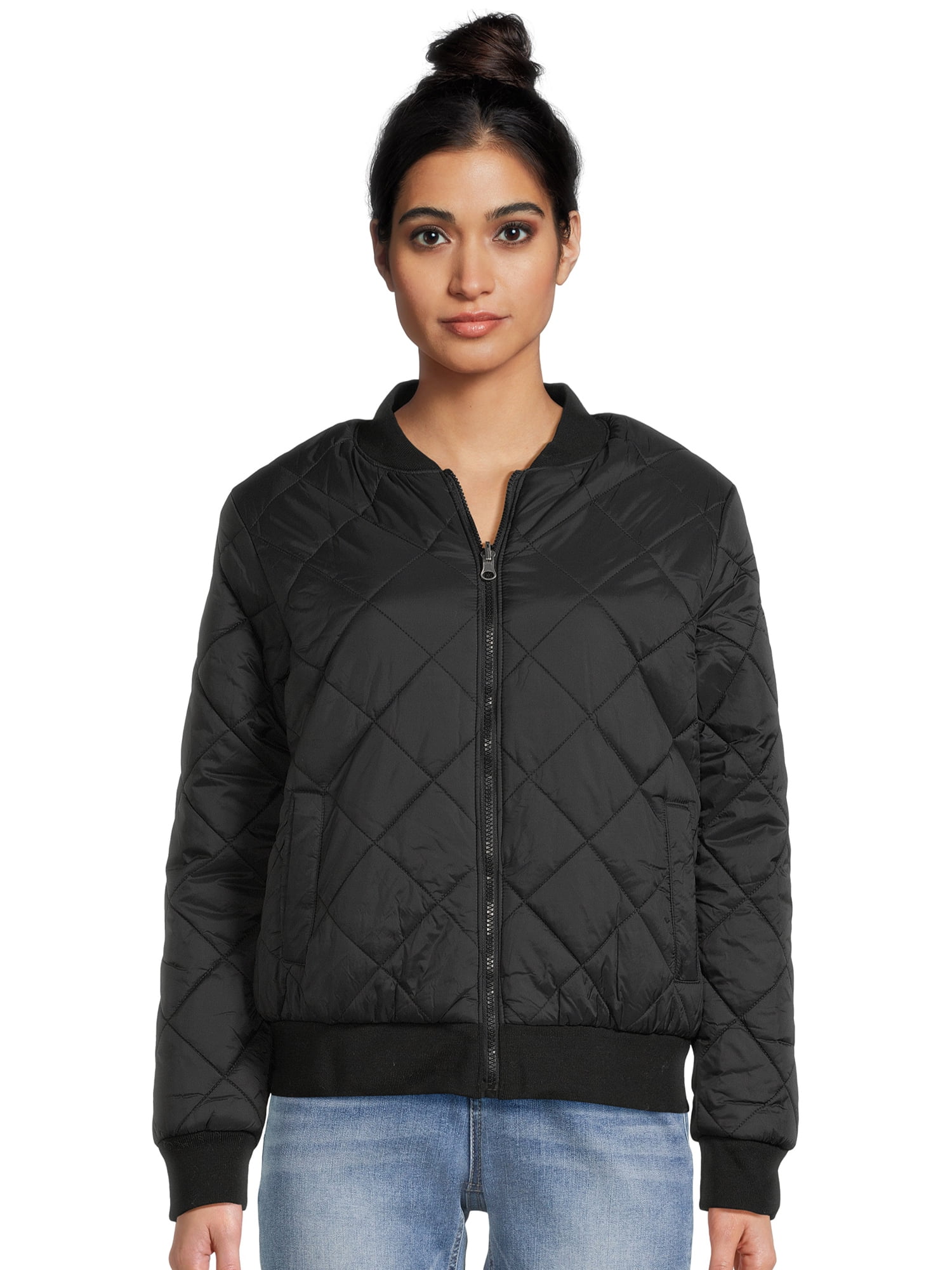Alyned Together Women's Quilted Reversible Bomber Jacket, Sizes S-3X ...