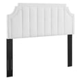 thumbnail image 1 of Modway Alyona Channel Tufted Performance Velvet Twin Headboard in White, 1 of 6