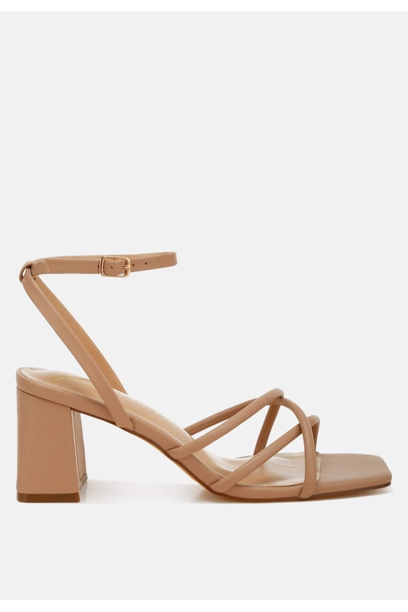 Alyona Low Block Heel Strappy Sandals