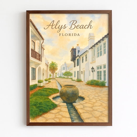 Alys Beach Modern Coastal Architecture Poster, Stretched Size 8x12