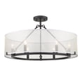 thumbnail image 1 of 5019-6SF BLK-Golden Lighting-Alyssa - 6 Light Semi-Flush Celing Steel in Sturdy style - 14.38 Inches high by 25.88 Inches wide, 1 of 5