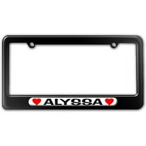 Alyssa Love with Hearts License Plate Frame
