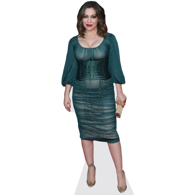 Alyssa Milano (Green) Mini Cardboard Cutout Standee