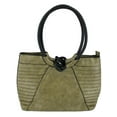 thumbnail image 1 of CTM  Textured Synthetic Leather Tote Handbag with Handle (Women), 1 of 4