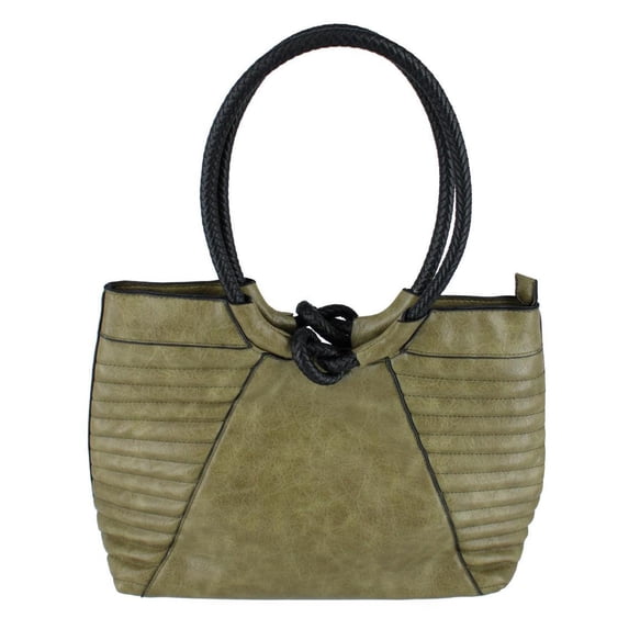 CTM Textured Synthetic Leather Tote Handbag with Handle (Women)