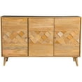 thumbnail image 1 of Alyssum 3-door Mango Wood Accent Cabinet Natural, 1 of 7